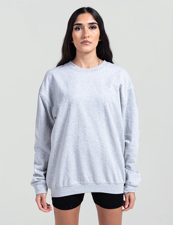 unisex adult womens black plain sweatshirt